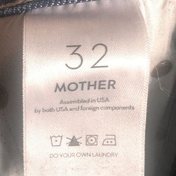 MOTHER High Waisted Rider Skimp in Bloom and Doom Demin Jeans Size 32 📦 - Picture 8 of 13